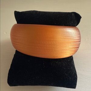 Orange Lucite Bangle Bracelet.